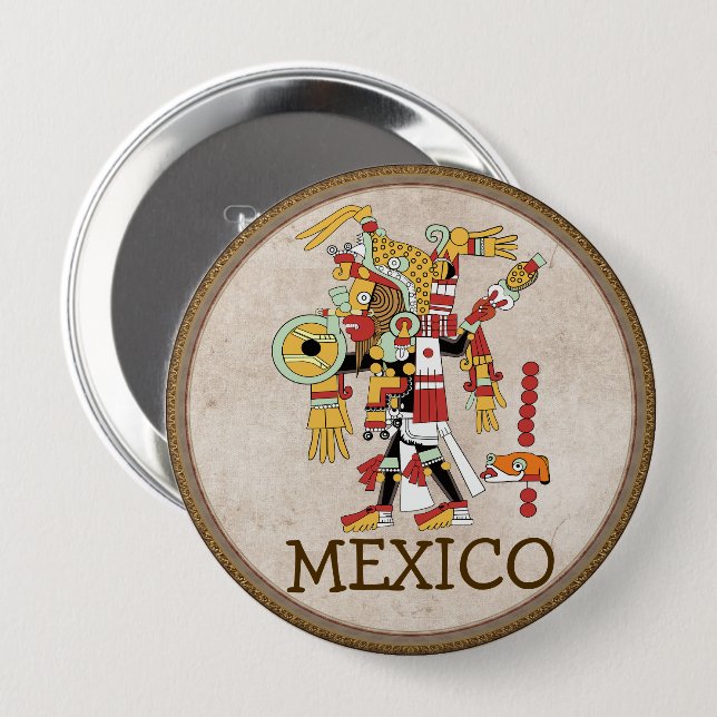 Bóton Redondo 10.16cm Botão México (Frente & Verso)