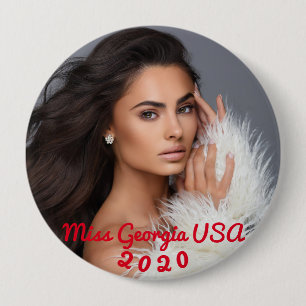 Bóton Redondo 10.16cm Botão Miss Georgia 2020
