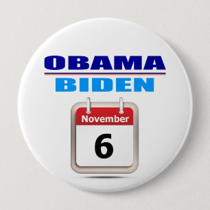 Bóton Redondo 10.16cm Botão - Obama/Biden - calendário