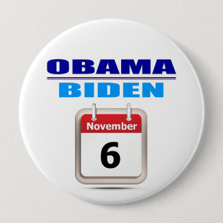 Bóton Redondo 10.16cm Botão - Obama/Biden - Calendário