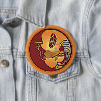 Botão Paisagem - Lua Kokopelli Feather 1