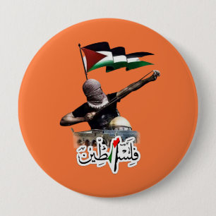 Bóton Redondo 10.16cm Botão Palestina Livre