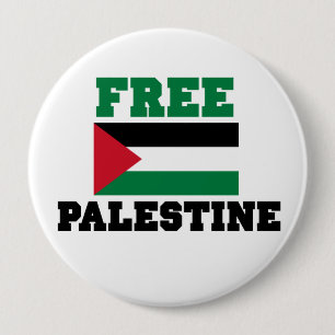 Bóton Redondo 10.16cm Botão Palestina Livre