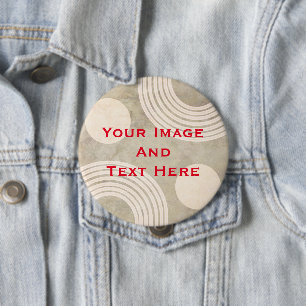 Bóton Redondo 10.16cm Botão Personalizado Imagem e Texto personalizado