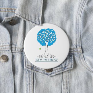 Bóton Redondo 10.16cm Botão Raiz Para Liberdade 4" Grande