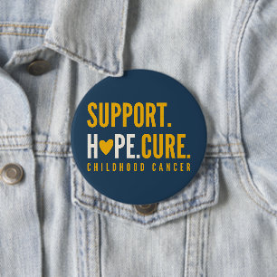 Bóton Redondo 10.16cm Botões de cura de esperança para o cancer infantil