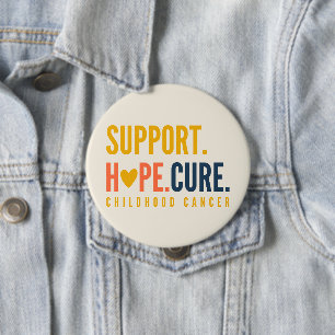 Bóton Redondo 10.16cm Botões de cura de esperança para o cancer infantil