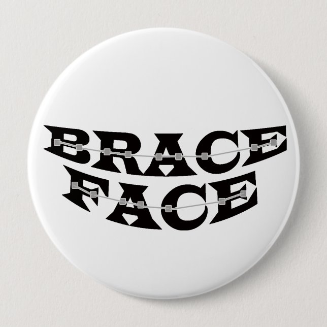Bóton Redondo 10.16cm BRACEFACE - Botão (Frente)