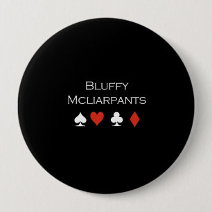 Bóton Redondo 10.16cm Branco do t-shirt de Bluffy Mcliarpants