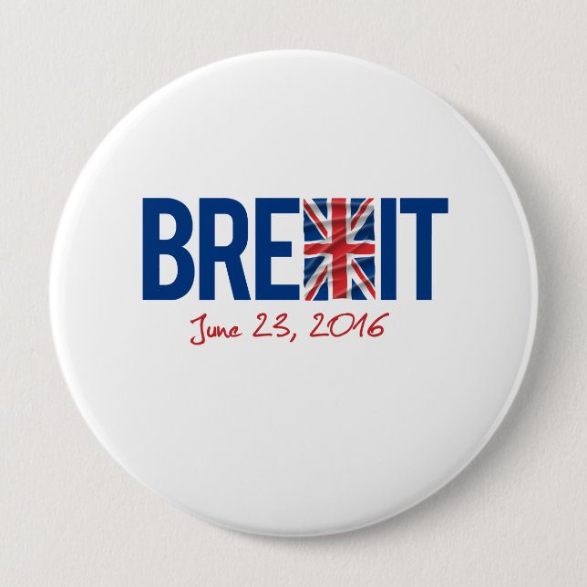 Bóton Redondo 10.16cm BREXIT - 23 de junho de 2016 - - (Frente)
