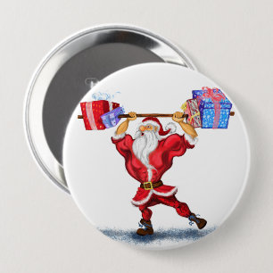 Bóton Redondo 10.16cm Brincadeiro Noel Claus, Natal -