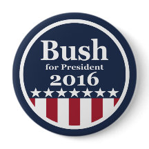 Bush para botões do presidente 2016 campanha