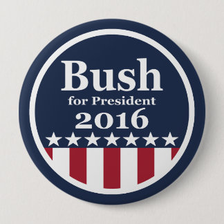 Bóton Redondo 10.16cm Bush para botões do presidente 2016 campanha