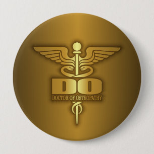 Bóton Redondo 10.16cm Caduceus Dourado (FAÇA)