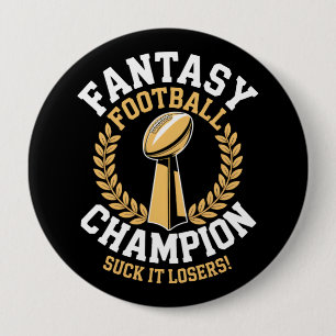 Bóton Redondo 10.16cm Campeão de Futebol Fantasia