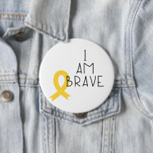 cancer infantil. Sou corajoso. Botao