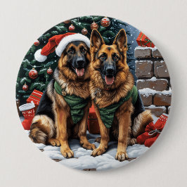 Bóton Redondo 10.16cm Caninos de German shepherd de Natal
