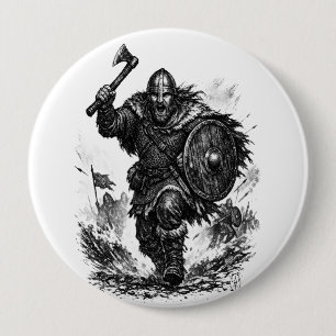 Bóton Redondo 10.16cm Carga do Guerreiro Viking – Batalha de Tinta