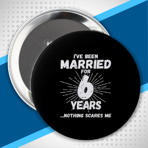 Bóton Redondo 10.16cm Casais Casados 6 Anos 6 Engraçado