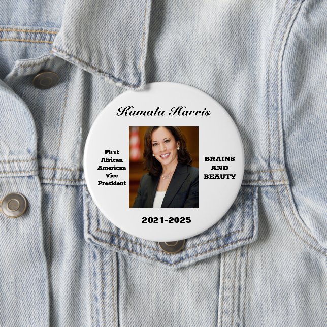 BÓTON REDONDO 10.16CM CELEBRE KAMALA HARRIS   (In Situ)