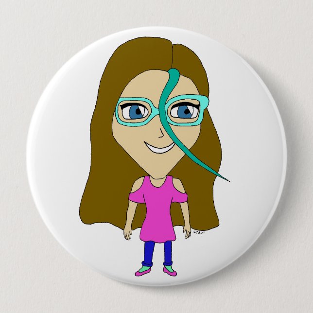 Bóton Redondo 10.16cm chibi (Frente)