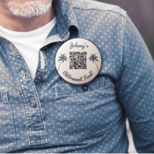 Bóton Redondo 10.16cm Código qr do fundo de pensões