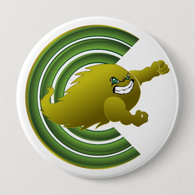 Bóton Redondo 10.16cm Coloma Comets #2 (Frente)