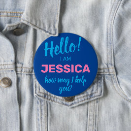 Bóton Redondo 10.16cm Como Posso Ajudá-Lo A Um Nome De Empresa Amigável?