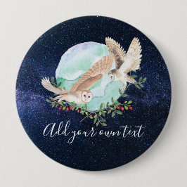 Bóton Redondo 10.16cm Corujas Personalizadas