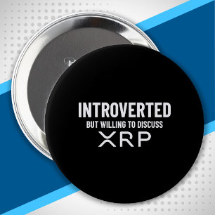 Bóton Redondo 10.16cm Cota de Memória de Criptomoeda XRP Introduzida Fun