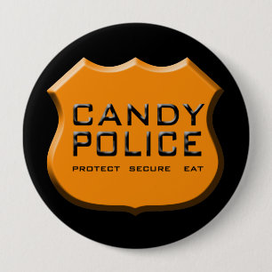 Bóton Redondo 10.16cm Crachá da Polícia de Candy