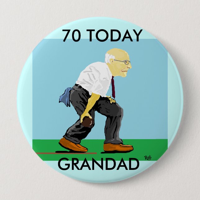 Bóton Redondo 10.16cm CRACHÁ do 70 do GRANDAD (Frente)