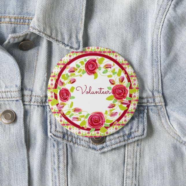 Bóton Redondo 10.16cm Crachá do voluntário (In Situ)