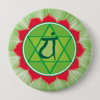 Crachá redondo gigante Heart Chakra Anahata