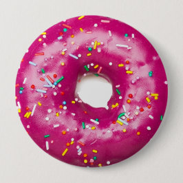 Bóton Redondo 10.16cm Crachá redondo - Noz cor-de-rosa brilhante