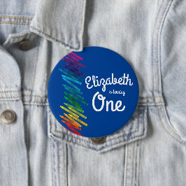 Bóton Redondo 10.16cm Crayons, Aniversário de criança Party Art, Colorid