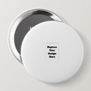 Bóton Redondo 10.16cm Crie seu próprio branco