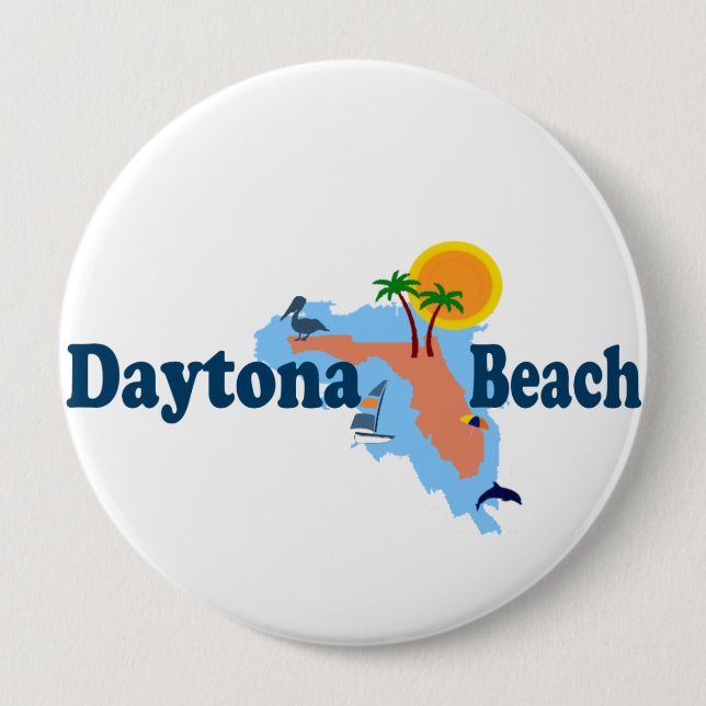Bóton Redondo 10.16cm Daytona Beach. (Frente)