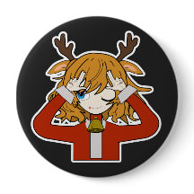 deer girl with santa clothes