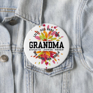 Bóton Redondo 10.16cm Dia de as mães Personalizado GRANDMA Nana Mimi Gig