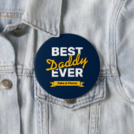 Bóton Redondo 10.16cm Dia de os pais Feliz | Botão Personalizado