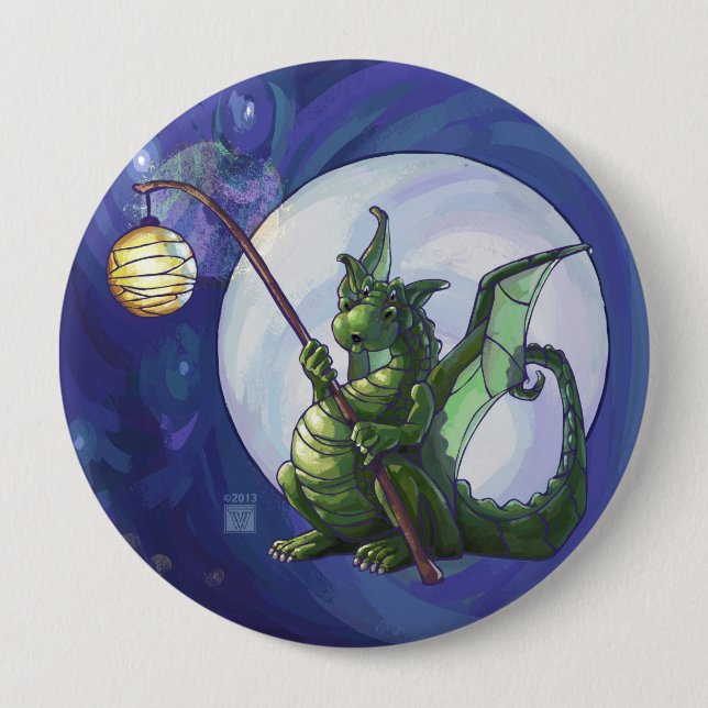 Bóton Redondo 10.16cm Dragon Watch Art (Frente)