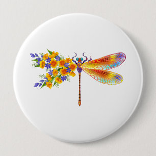 Bóton Redondo 10.16cm Dragonfly Amarelo