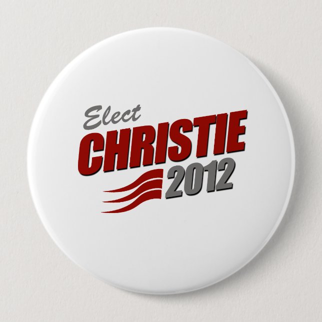 BÓTON REDONDO 10.16CM ELECT CHRIS CHRISTIE (Frente)