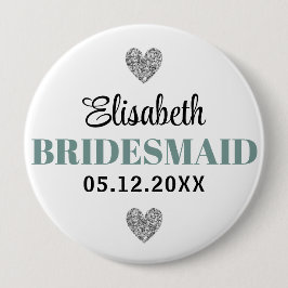 Bóton Redondo 10.16cm Élégant et Simple Pour Demoiselle D'Honneur