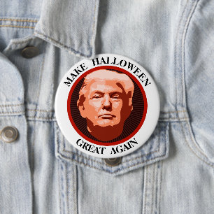 Bóton Redondo 10.16cm Engraçado Trump Fazer Excelente de Halloween