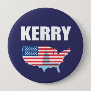 Bóton Redondo 10.16cm Engrenagem da eleição de JOHN KERRY