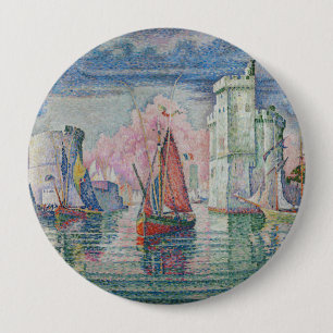 Bóton Redondo 10.16cm Entrada do Porto de La Rochelle, Paul Signac