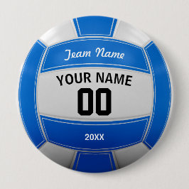 Bóton Redondo 10.16cm Equipe Azul de Ano do Jogador de Voleibol
