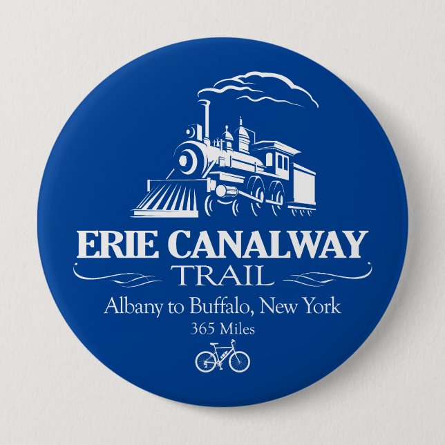 Bóton Redondo 10.16cm Erie Canalway Trail (RT) (Frente)